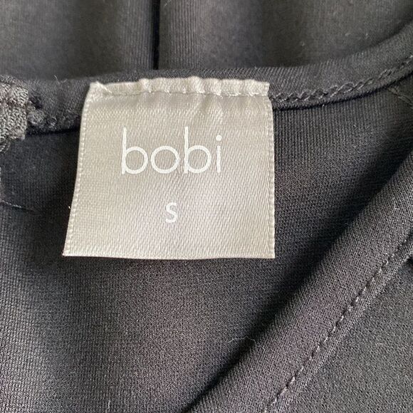 Revolve Women’s Bobi Body Con Dress with Vegan Leather Trim in Black - Picture 4 of 7